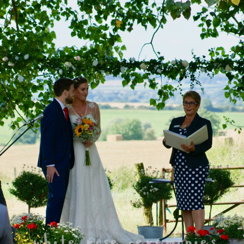 Outdoor Wedding Ceremony, wedding ceremony, hay bales, celebrant, White Rose Ceremonies, Rebecca Waldron, creating memories, your perfect wedding ceremony