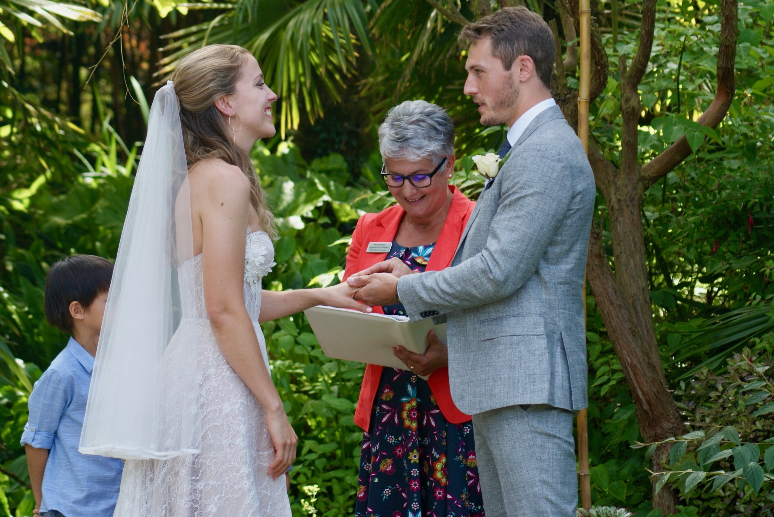 Perfect ceremony location, White Rose Ceremonies, Celebrant Wedding Perfect ceremony location Henstead Exotic Garden